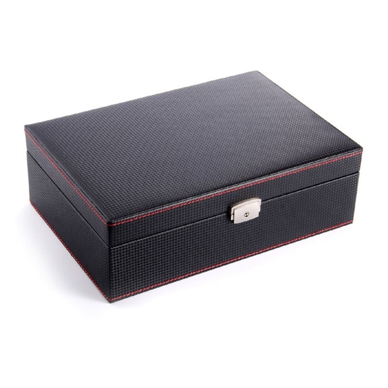 BLACK CARBON WATCH CASE <br/>10 SLOTS