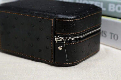LEATHER CASE WITH OSTRICH PATTERN <br/>2 SLOTS