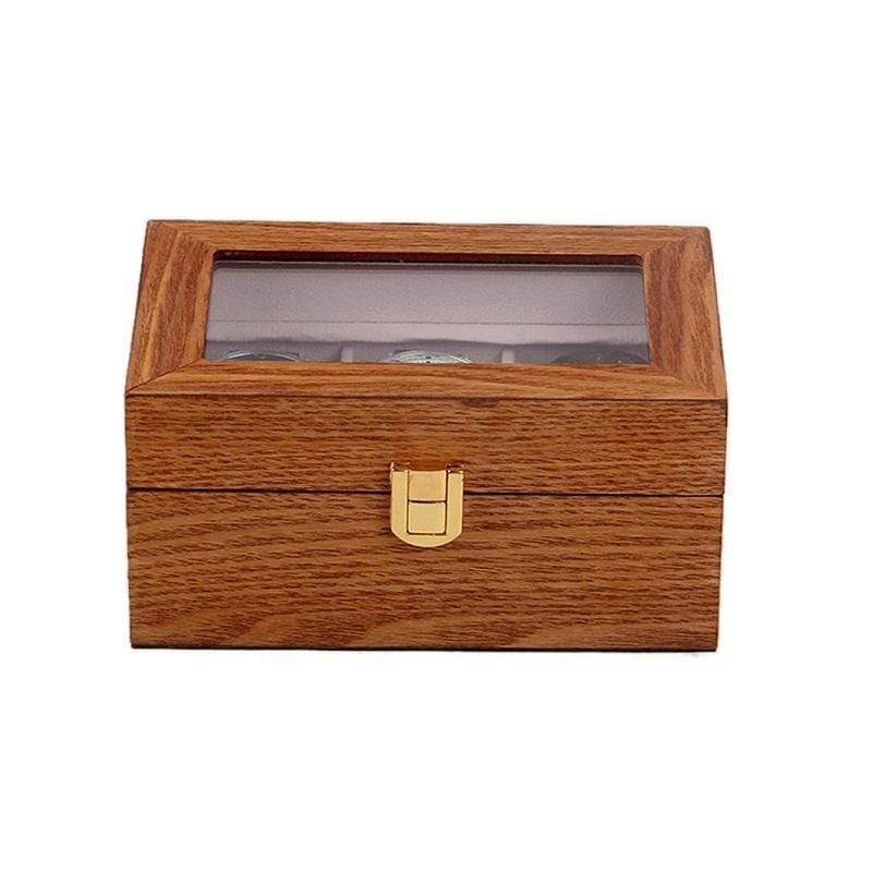 LUXURY WOOD WATCH BOX <br/> 3 SLOTS