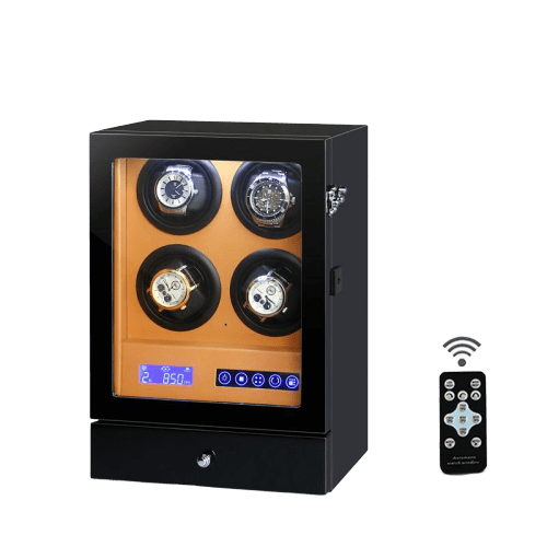 WOODEN AUTOMATIC WATCH WINDER <br/>4 SLOTS