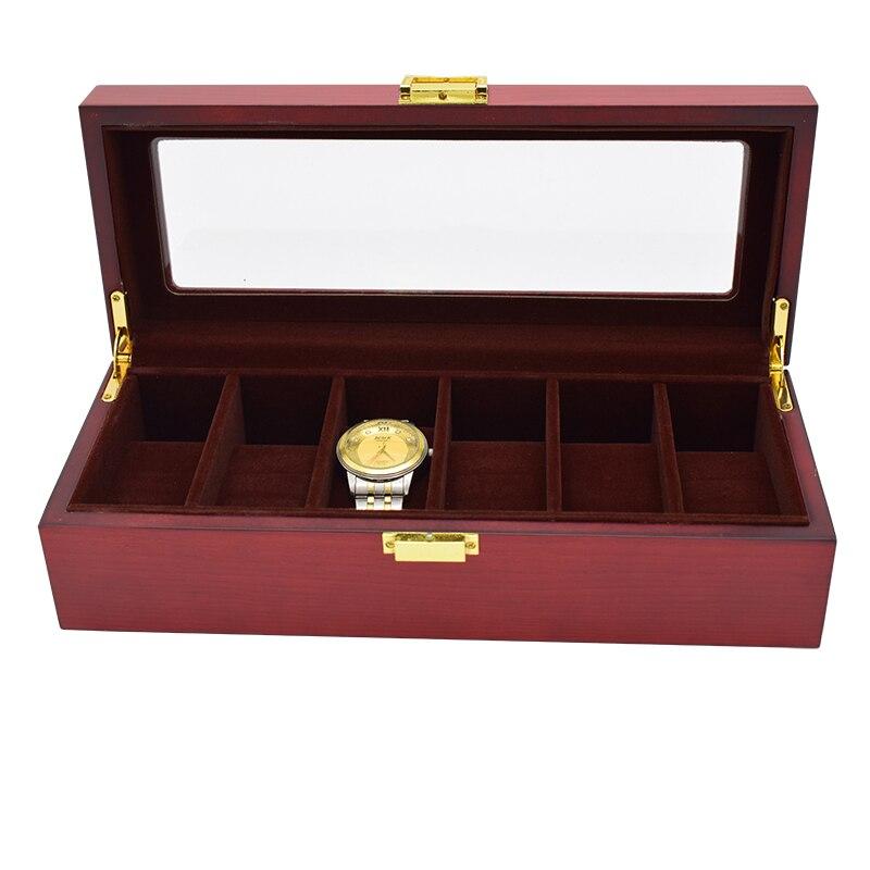 SOLID WOOD WATCH BOX <br/> 6 SLOTS