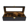 WOODEN WATCH BOX WITH SUEDE INTERIOR 6 SLOTS