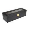 WOODEN WATCH BOX WITH SUEDE INTERIOR 6 SLOTS