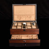 WOODEN WATCH CASE WITH POCKET <br/> 10 SLOTS